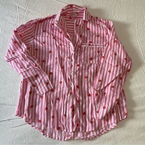 Old Navy Strawberry Striped Button Down